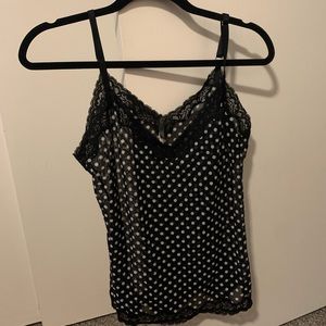 Women’s sheer polka dot top